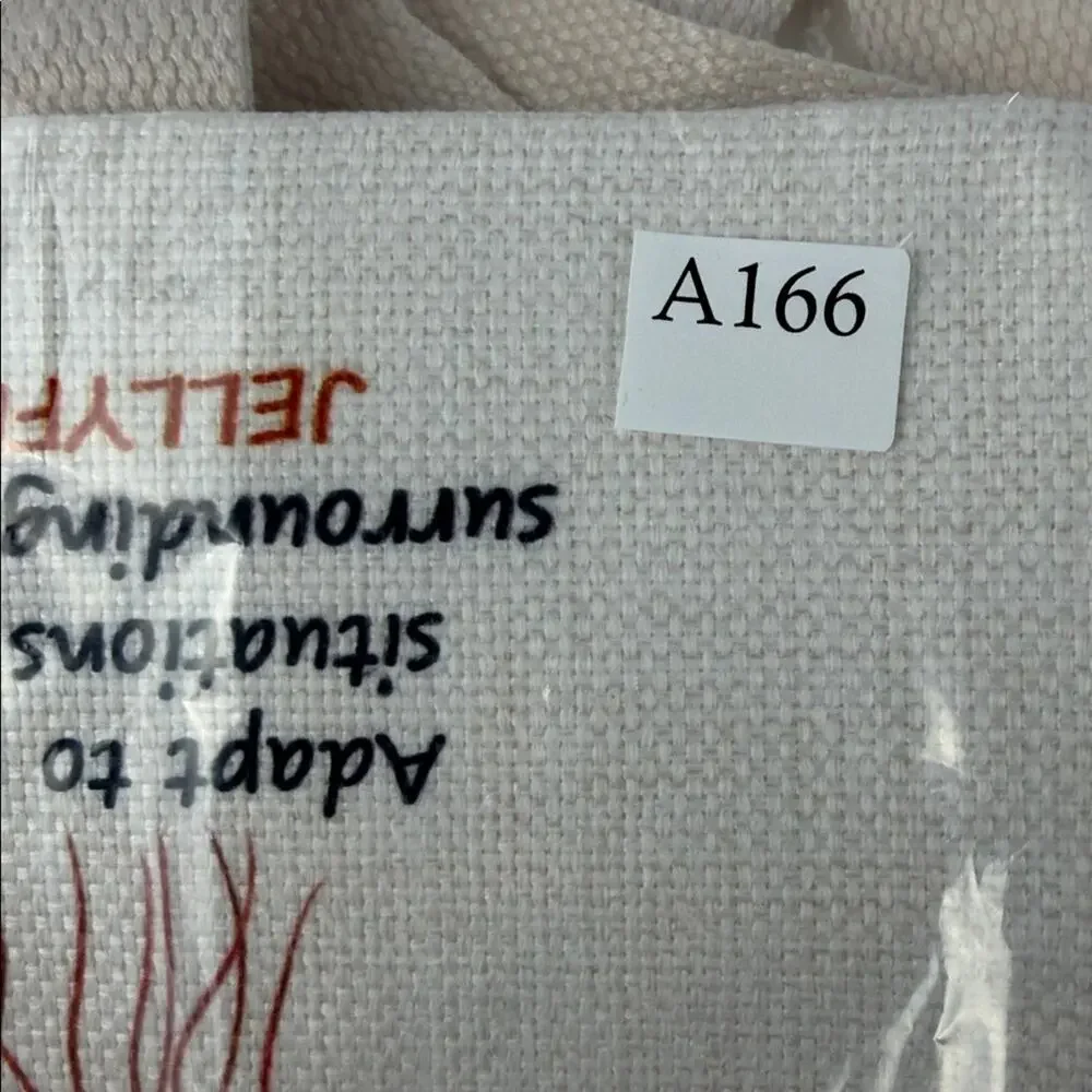 NWOT Motivational Canvas Tote Bag with Marine Life Design